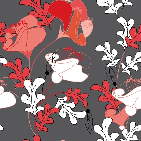 Motif floral sans couture — Image vectorielle