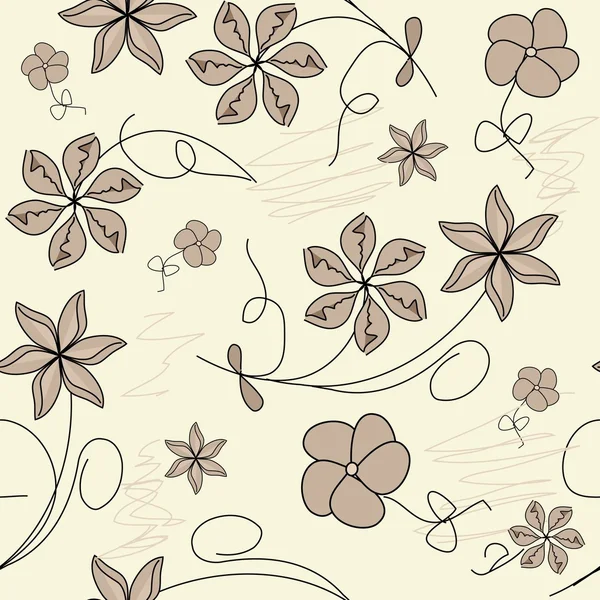 Motif floral sans couture — Image vectorielle