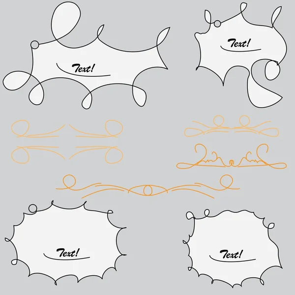 Set de cadre vectoriale ornate — Vector de stoc