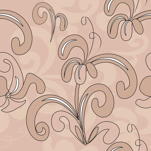 Motif floral sans couture — Image vectorielle