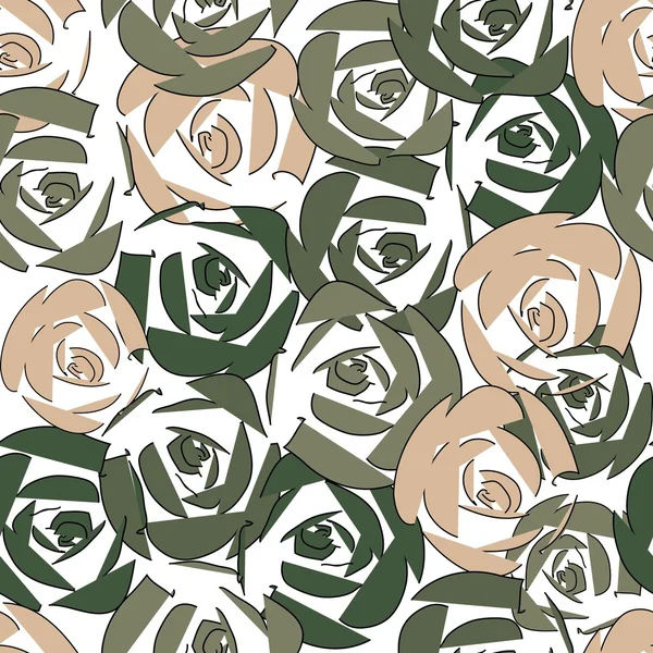 Rose patrón sin costura — Vector de stock