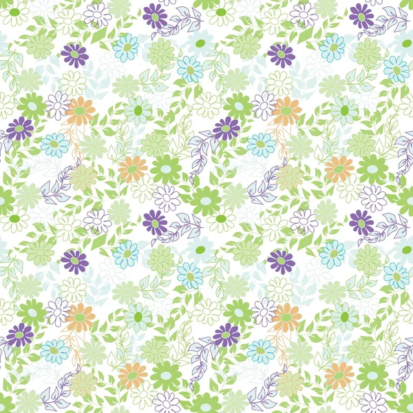 Abstract flower seamless pattern background — Stock Vector