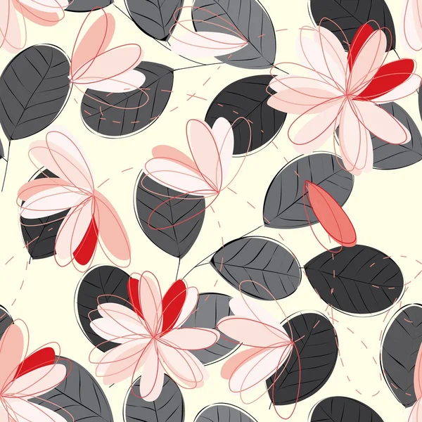 Motif floral sans couture — Image vectorielle