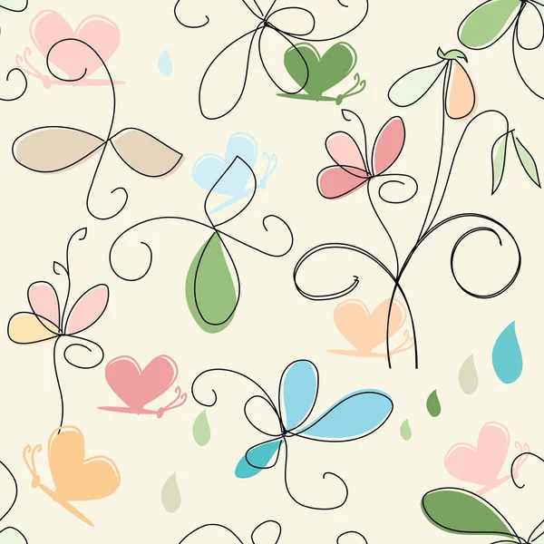 Floral seamless pattern — Stock Vector