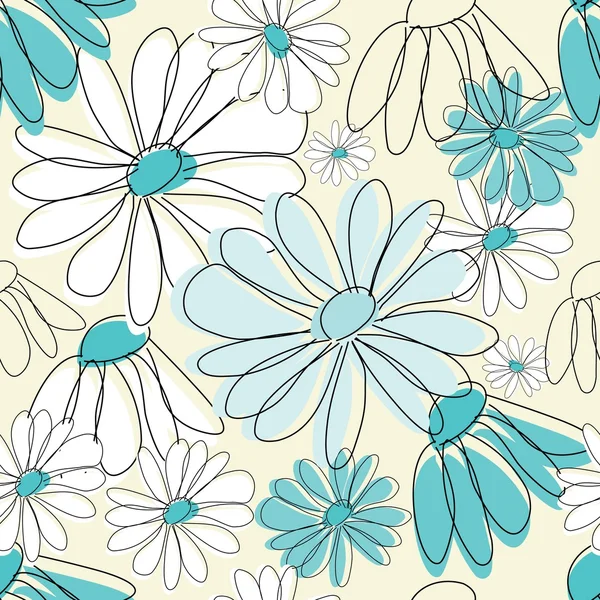 Motif floral sans couture — Image vectorielle