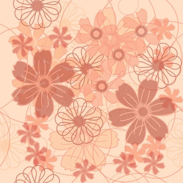 Motif floral sans couture — Image vectorielle