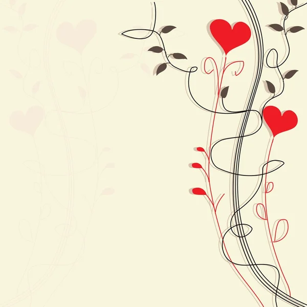 Fondo floral romántico — Vector de stock