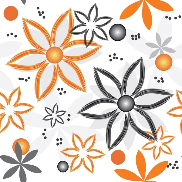 Abstract flower seamless pattern background — Stock Vector