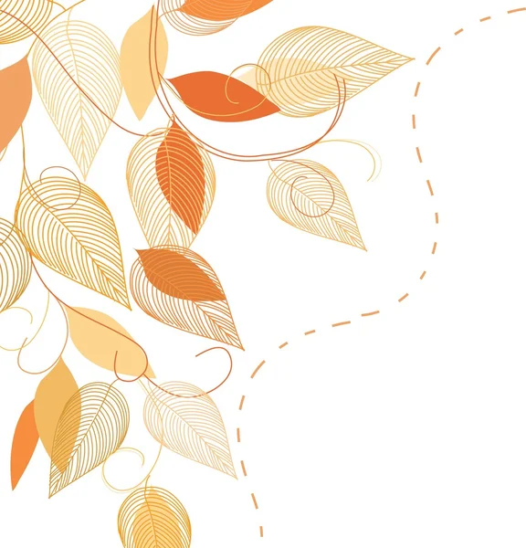 抽象的な秋の葉の背景。バナー. — ストックベクタ