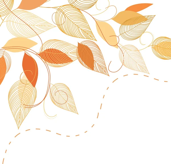 Abstract autumn foliage background. Banner. — Stock Vector