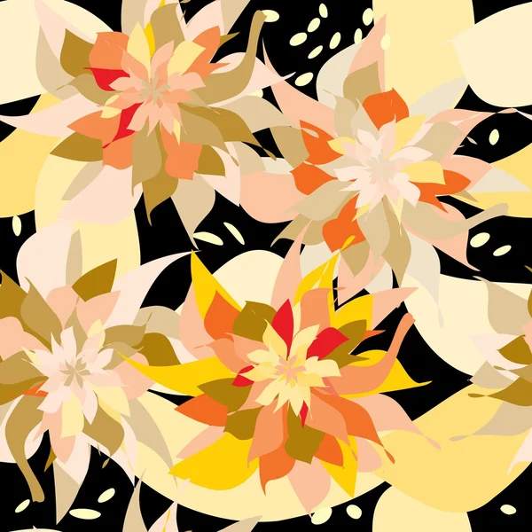 Bloemen naadloos patroon — Stockvector