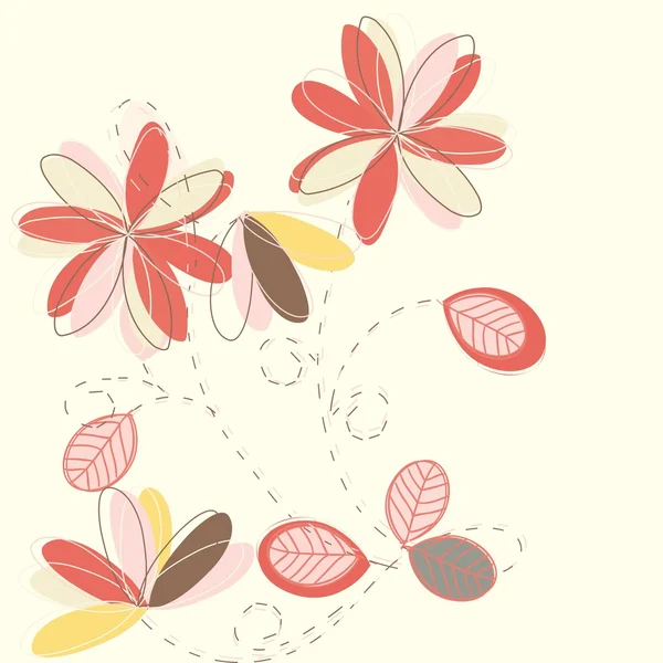 Fond floral romantique — Image vectorielle