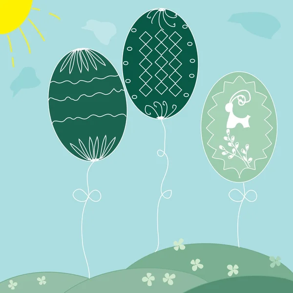 Sfondo uova di Pasqua — Vettoriale Stock