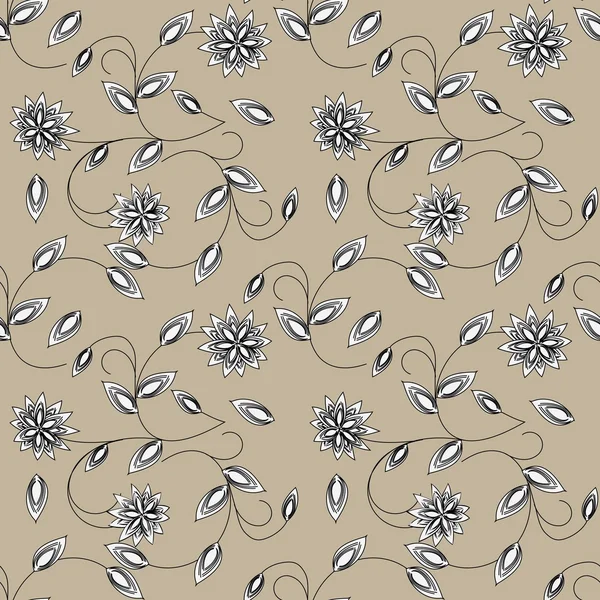 Motif floral sans couture — Image vectorielle