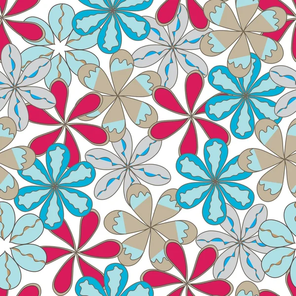 Bloemen naadloos patroon — Stockvector