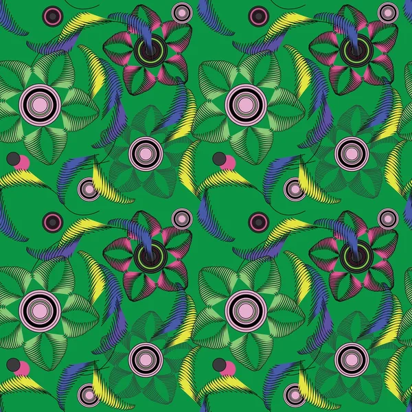 Motif floral sans couture — Image vectorielle