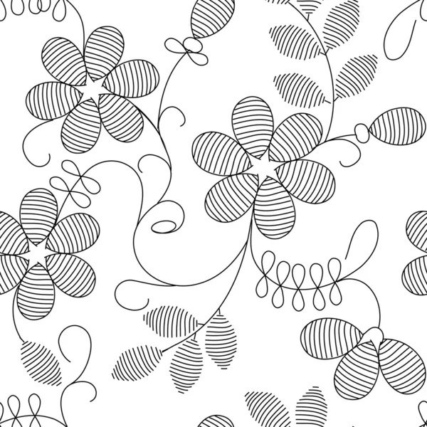 Motif floral sans couture — Image vectorielle