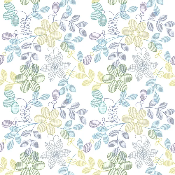 Motif floral sans couture — Image vectorielle