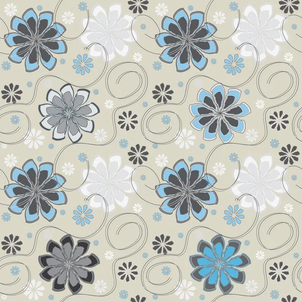 Motif floral sans couture — Image vectorielle