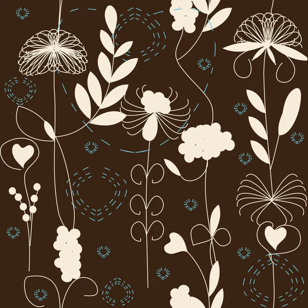 Motif floral sans couture — Image vectorielle