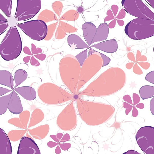 Motif floral sans couture — Image vectorielle