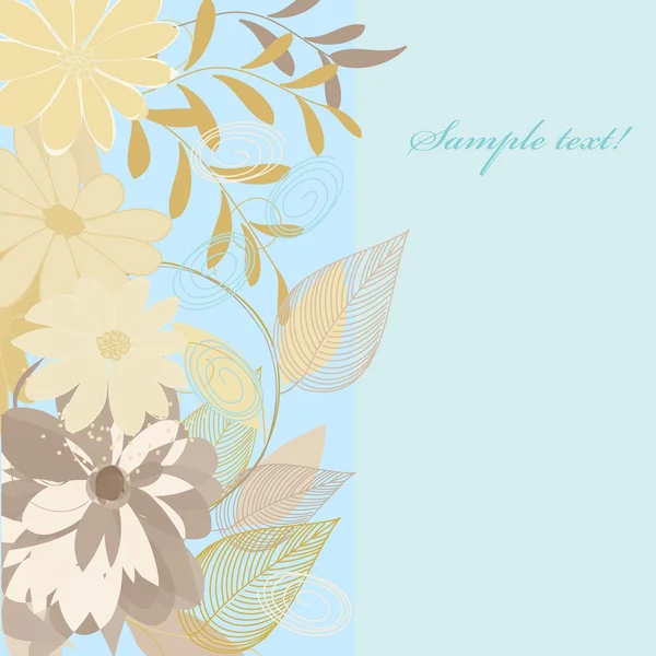 Tarjeta Vintage con una flor — Vector de stock