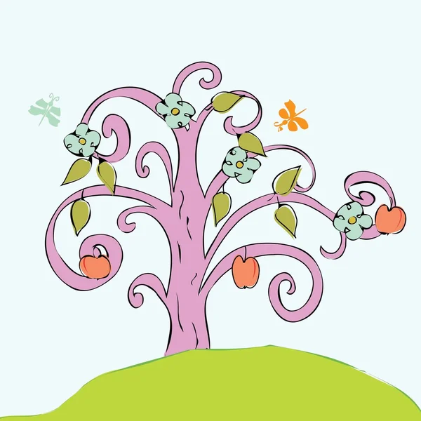 Apple-tree — Stock Vector