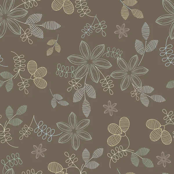 Motif floral sans couture — Image vectorielle