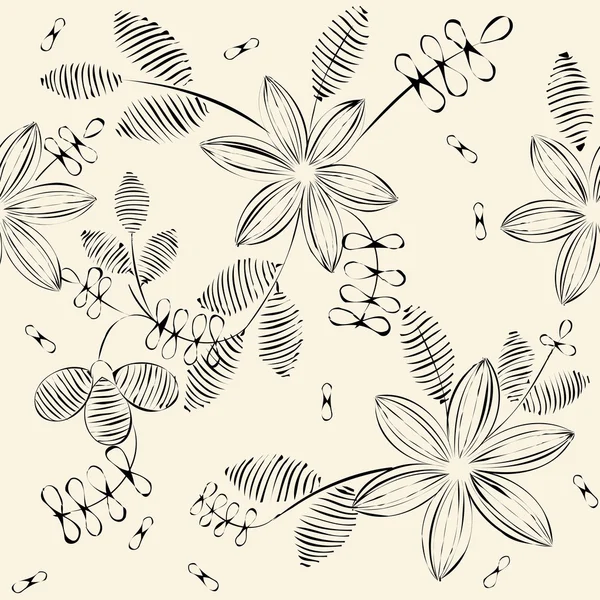 Motif floral sans couture — Image vectorielle