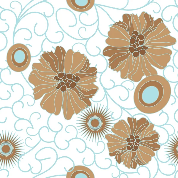 Motif floral sans couture — Image vectorielle