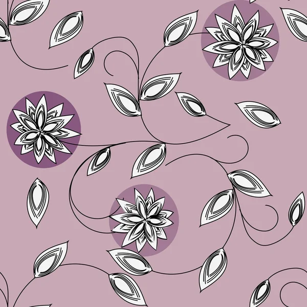 Bloemen naadloos patroon — Stockvector