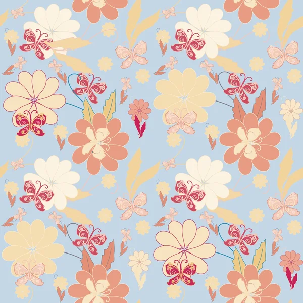 Floral seamless pattern — Stock Vector