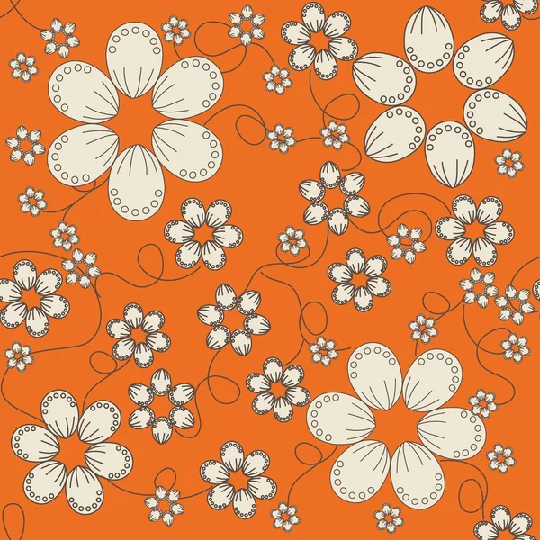 Motif floral sans couture — Image vectorielle