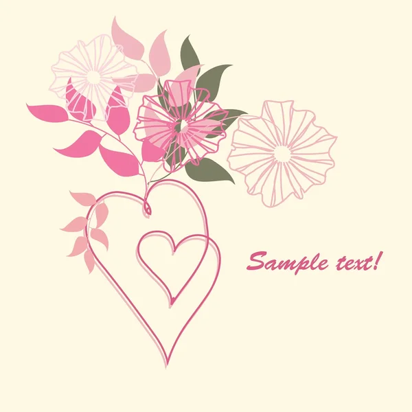 Ρομαντική floral φόντο — Διανυσματικό Αρχείο