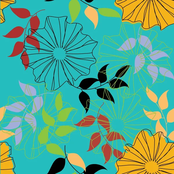 Patrón sin costura floral — Vector de stock