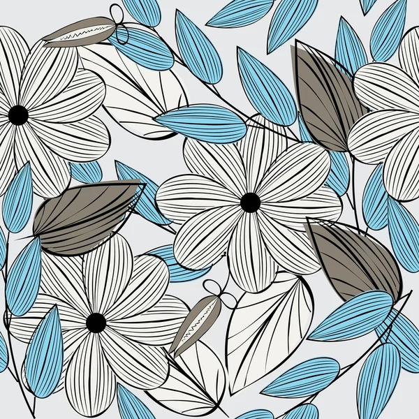 Motif floral sans couture — Image vectorielle