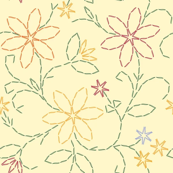 Motif floral sans couture — Image vectorielle