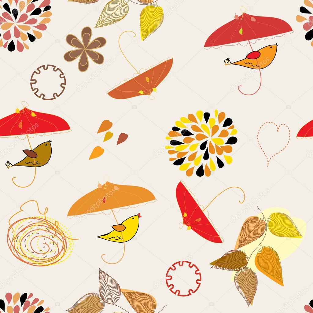 Abstract autumn seamless pattern background