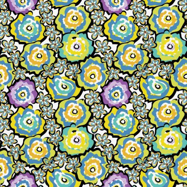 Soyut çiçek pürüzsüz desen arkaplanı