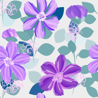 Soyut çiçek pürüzsüz desen arkaplanı