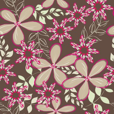 Soyut çiçek pürüzsüz desen arkaplanı