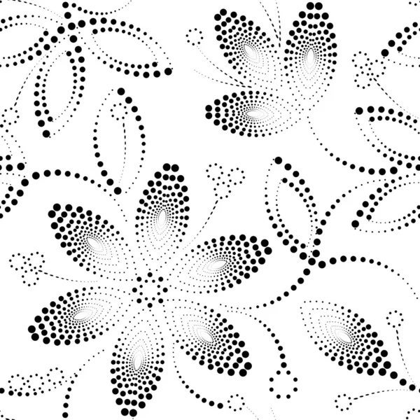 Fondo de patrón sin costura flor abstracta — Vector de stock