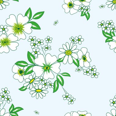 Soyut çiçek pürüzsüz desen arkaplanı