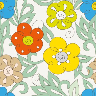 Soyut çiçek pürüzsüz desen arkaplanı