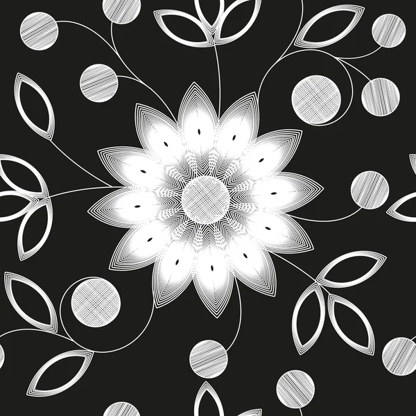 현란 한 꽃무늬없는 꽃무늬 — 스톡 벡터