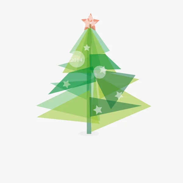 Fondo con un árbol de Navidad . — Vector de stock