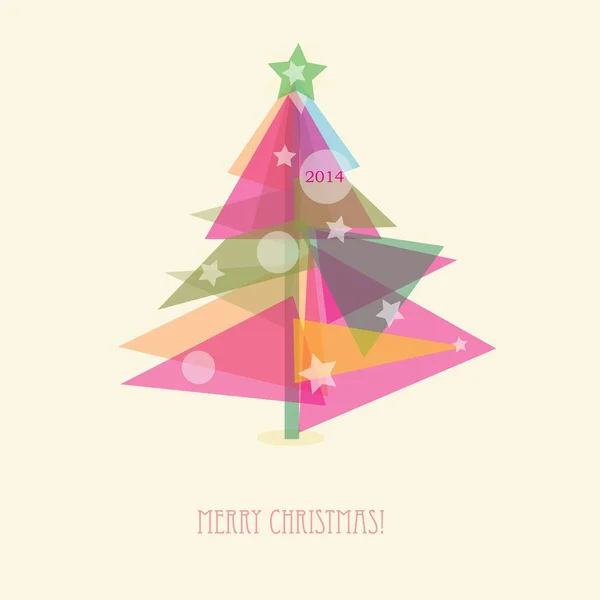 Fondo con un árbol de Navidad . — Vector de stock