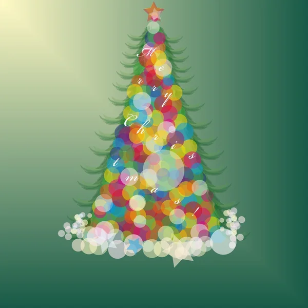 Background with a Christmas tree. — Stock Vector