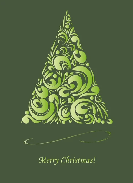 Fond avec un arbre de Noël . — Image vectorielle