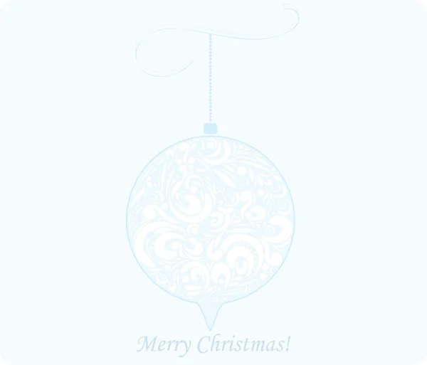 Fondo con una bola de Navidad . — Vector de stock